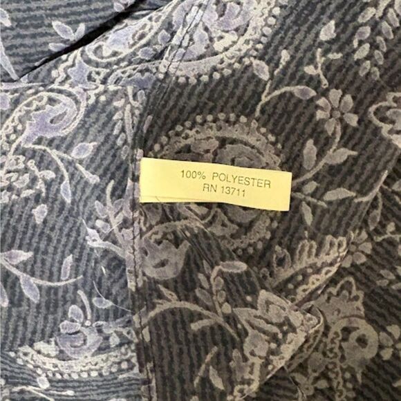 Lot 3 Oblong Neck Scarves Silk Blend Paisley Artsy Abstract Boho Corpcore Chic - Picture 15 of 16